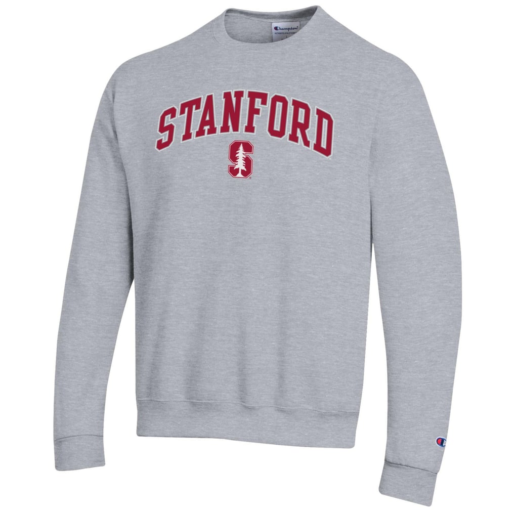  Stanford Cardinal Champion Arch Over Logo Pullover Sweatshirt - Heather Gray